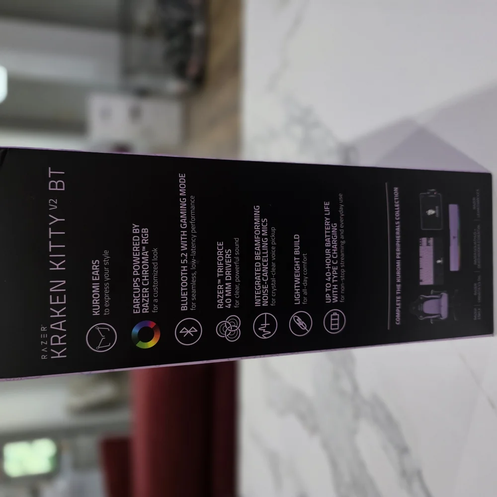 Kuromi Bluetooth Headphones with Cat Ears - Purple - Picture 9 of 12